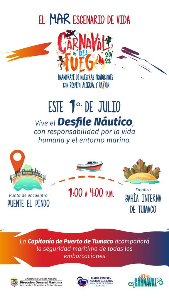 En los Carnavales del Fuego la Dimar invita a vivir el desfile náutico