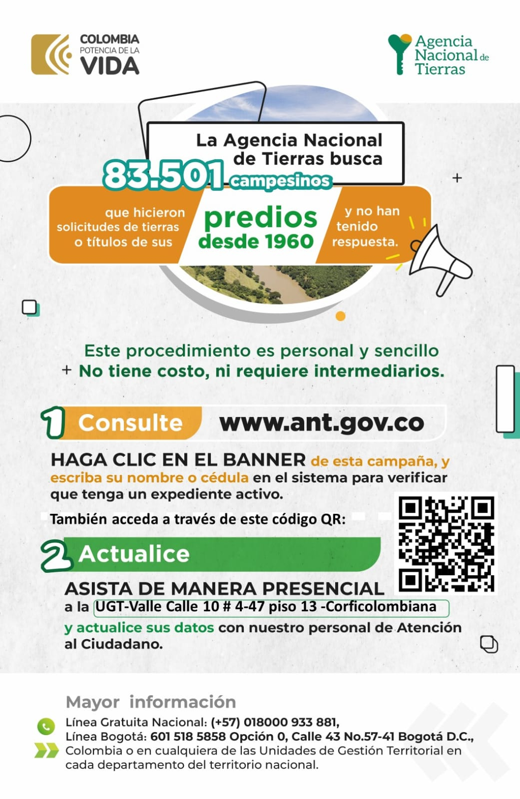 Buscamos Solicitantes De Tierras Para Que Actualicen Sus Datos Y