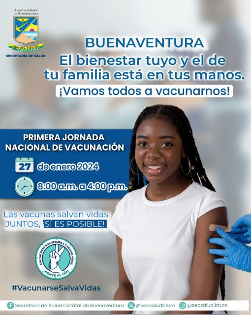 Para Jornada Nacional de Vacunación el 27 de enero estarán habilitados 26 puntos en Buenaventura