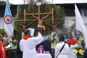 Grupo juvenil Jeshua realizó nuevamente la representación en vivo del Santo Viacrucis en Buenaventura