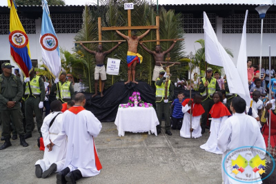 Grupo juvenil Jeshua realizó nuevamente la representación en vivo del Santo Viacrucis en Buenaventura