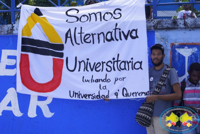 Estudiantes de Unipacífico marcharon exigiendo se convoque a elecciones de estamentos representativos de la Alma Máter