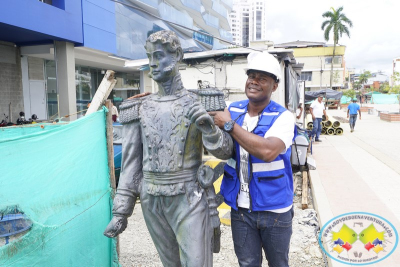 Inició la recuperación de los monumentos del Bulevar del centro de Buenaventura