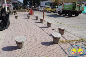 Bolardos del Bulevar del Centro están siendo dañados por inescrupulosos