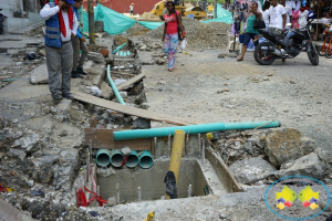 Alerta no pase, Bulevar del Centro de Buenaventura en construcción