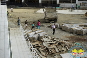 Alerta no pase, Bulevar del Centro de Buenaventura en construcción