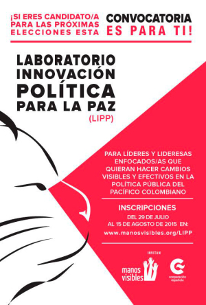 Convocatoria para candidatos del pacífico colombiano a elecciones de octubre al Laboratorio de Innovación Política para la Paz