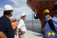 Con la llegada de nueve modernas grúas continúan los trabajos en la Sociedad Puerto Industrial Aguadulce