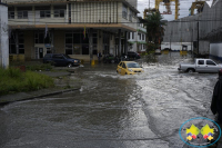 Buena parte del centro de Buenaventura se inundó por fuerte aguacero