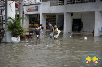 Buena parte del centro de Buenaventura se inundó por fuerte aguacero