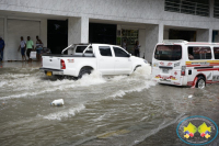 Buena parte del centro de Buenaventura se inundó por fuerte aguacero