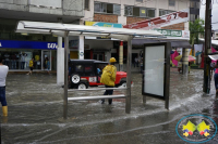 Buena parte del centro de Buenaventura se inundó por fuerte aguacero