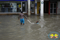 Buena parte del centro de Buenaventura se inundó por fuerte aguacero