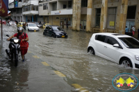 Buena parte del centro de Buenaventura se inundó por fuerte aguacero