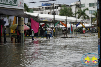 Buena parte del centro de Buenaventura se inundó por fuerte aguacero