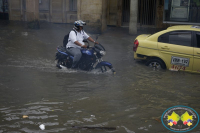 Buena parte del centro de Buenaventura se inundó por fuerte aguacero