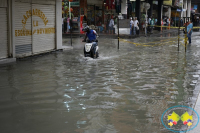 Buena parte del centro de Buenaventura se inundó por fuerte aguacero