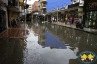 Buena parte del centro de Buenaventura se inundó por fuerte aguacero