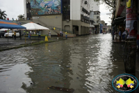 Buena parte del centro de Buenaventura se inundó por fuerte aguacero