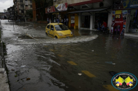 Buena parte del centro de Buenaventura se inundó por fuerte aguacero