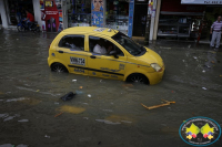 Buena parte del centro de Buenaventura se inundó por fuerte aguacero