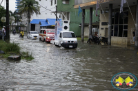 Buena parte del centro de Buenaventura se inundó por fuerte aguacero