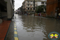 Buena parte del centro de Buenaventura se inundó por fuerte aguacero