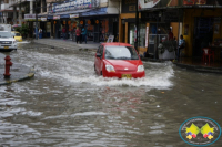 Buena parte del centro de Buenaventura se inundó por fuerte aguacero