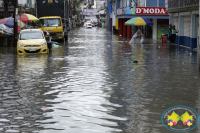 Buena parte del centro de Buenaventura se inundó por fuerte aguacero