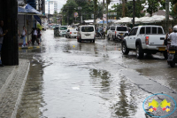 Buena parte del centro de Buenaventura se inundó por fuerte aguacero