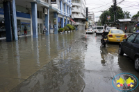 Buena parte del centro de Buenaventura se inundó por fuerte aguacero