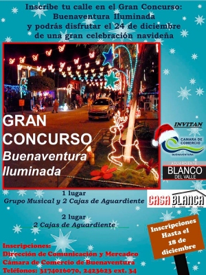 Inscribe tu calle en el Concurso Buenaventura Iluminada que organiza la Cámara de Comercio