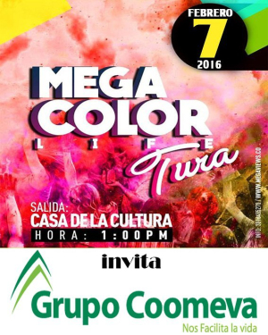 El 7 de febrero se realizará el evento Mega Color Life Tura