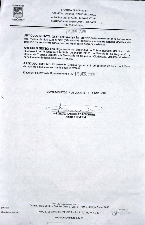 Alcalde decretó Ley Seca durante el fin de semana por elecciones de las Juntas de Acción Comunal