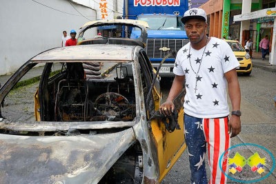 Un corto circuito ocasionó que taxi se incinerar en el centro de Buenaventura