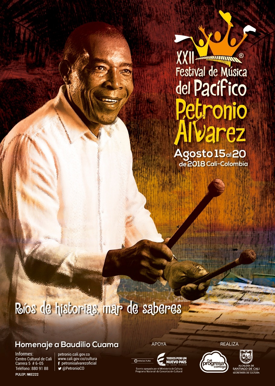 El XXII Festival de Música del Pacífico Petronio Álvarez ya tiene afiche