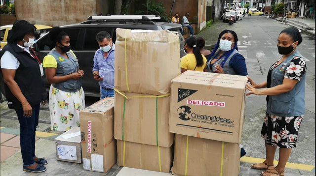 Llegaron nuevas donaciones para que el personal médico pueda atender de forma biosegura a personas afectadas por la pandemia de la COVID-19 en Buenaventura