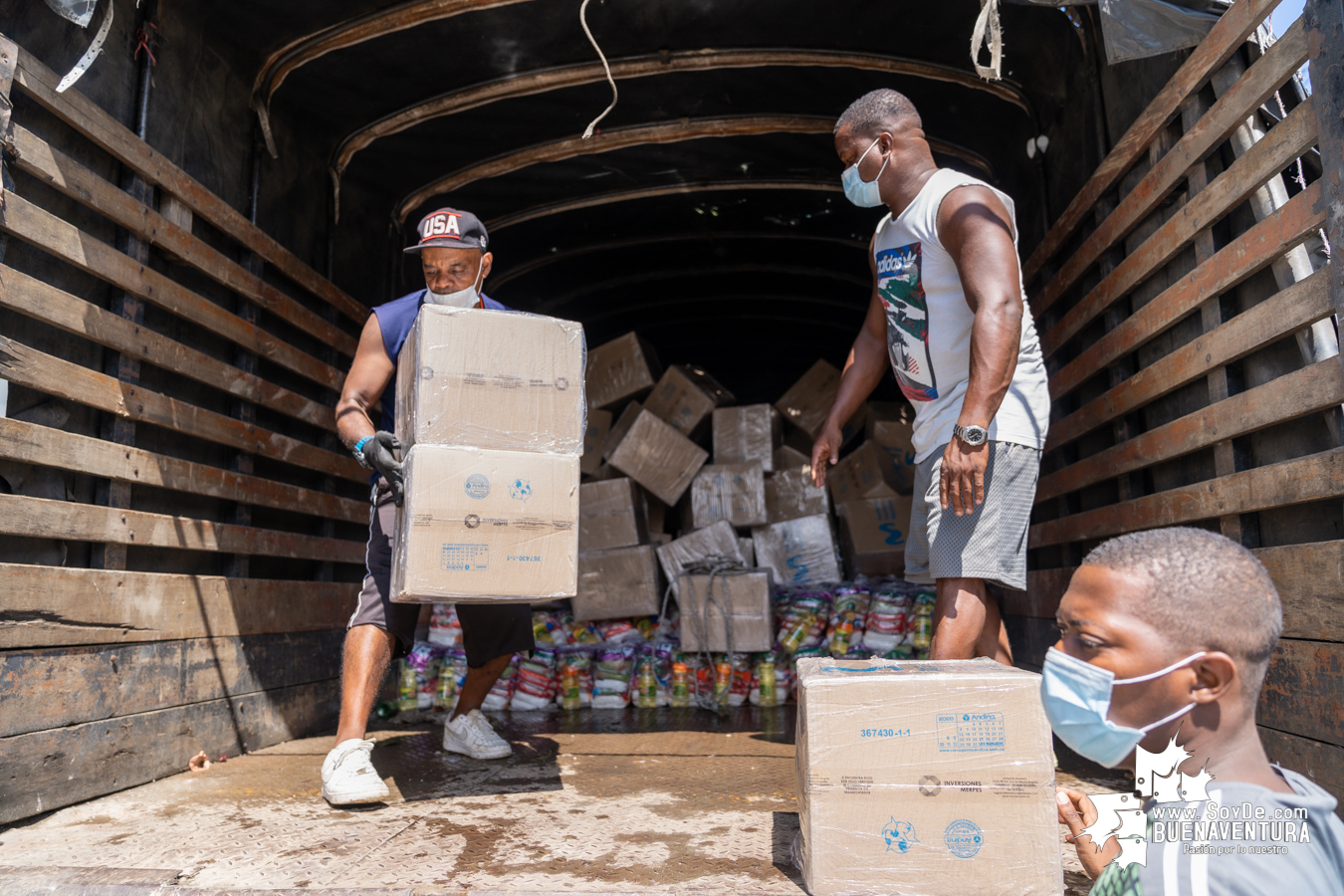 La Fundación Telefónica Movistar entregó donación de mercados y kits de bioseguridad a la Alcaldía Distrital de Buenaventura