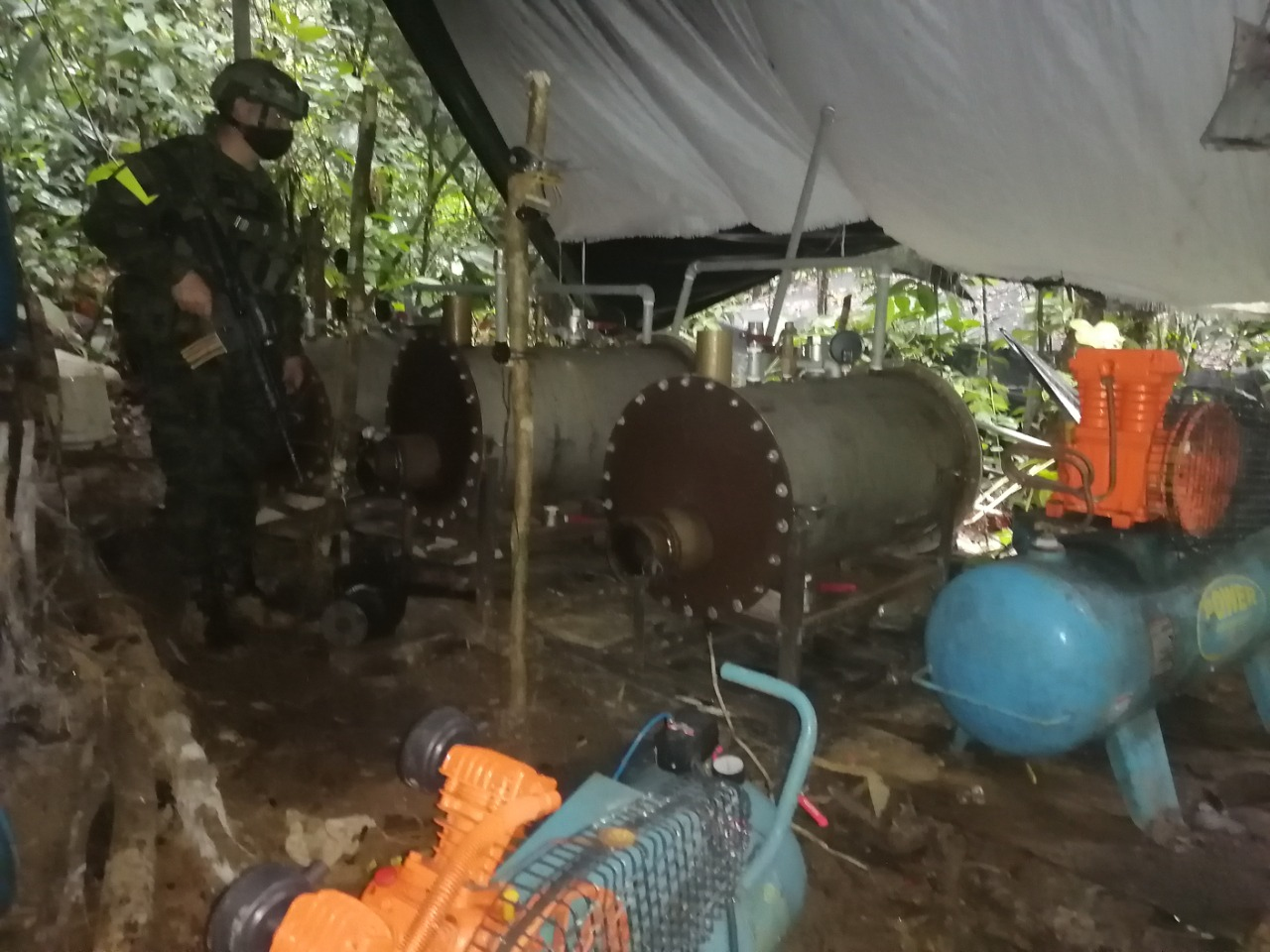 Fue destruido un laboratorio para el procesamiento de cocaína en López de Micay, Cauca