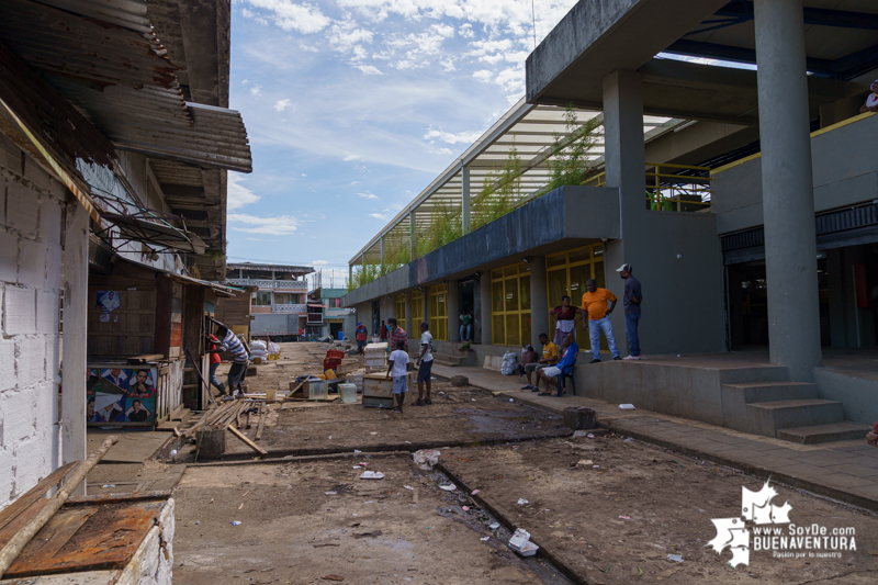 Avanza a buen ritmo la desafectación de los alrededores de la plaza de mercado José Hilario López de Pueblo Nuevo 