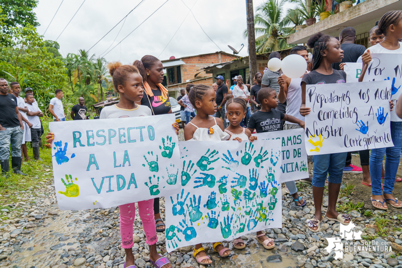 En medio de lágrimas, un fuerte llamado a la paz y rechazo a la violencia, los habitantes de Sabaletas despidieron a Cristian Andrés Estrella Riascos