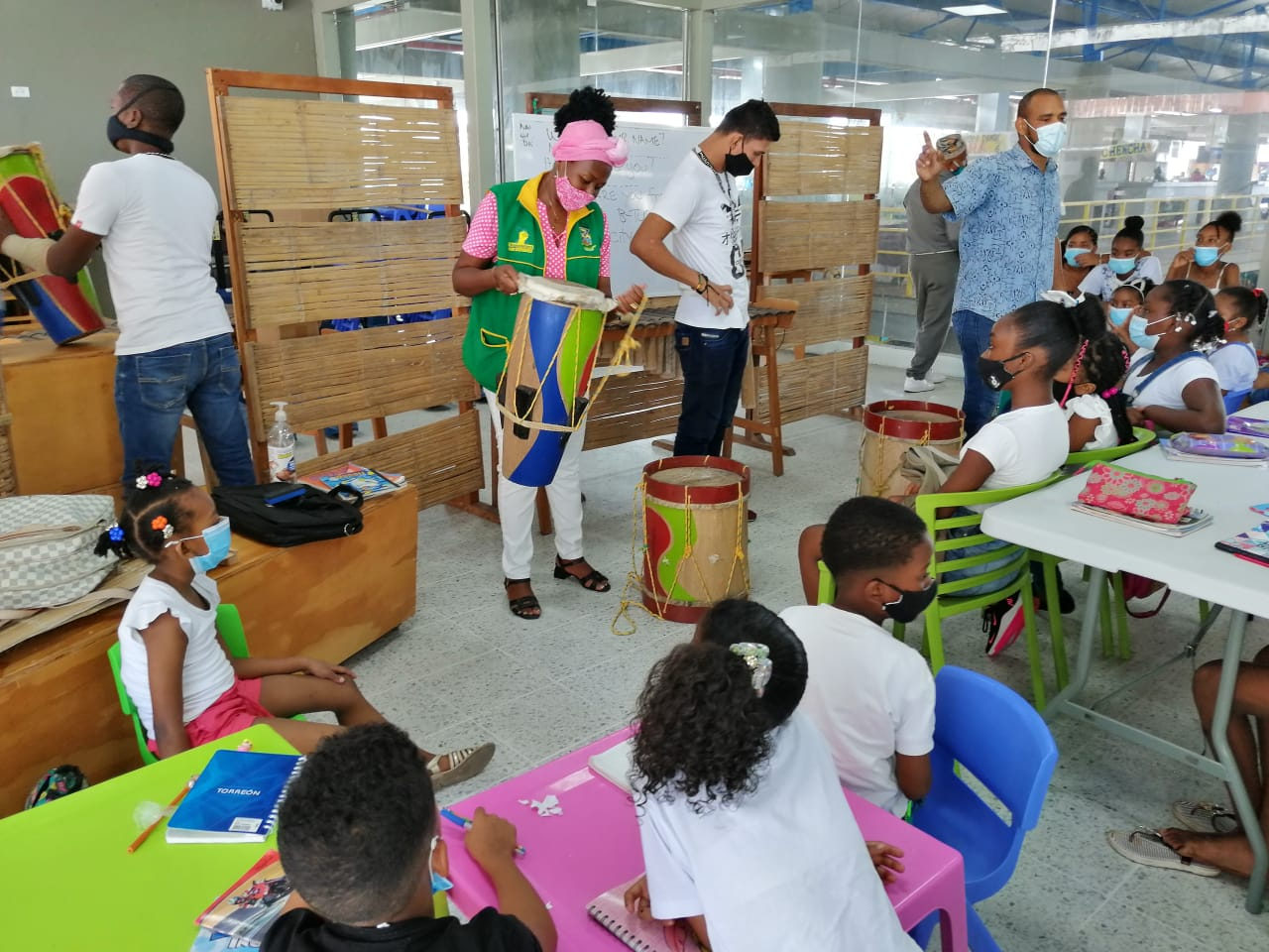 Se reactivó el Centro de Servicios Culturales con atención especial a menores de edad en la plaza de mercado José Hilario López de Pueblo Nuevo