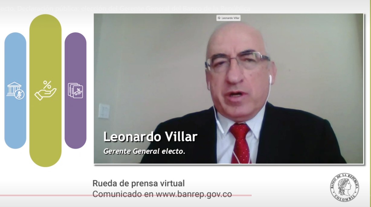 Leonardo Villar fue elegido nuevo Gerente general del Banco de la República