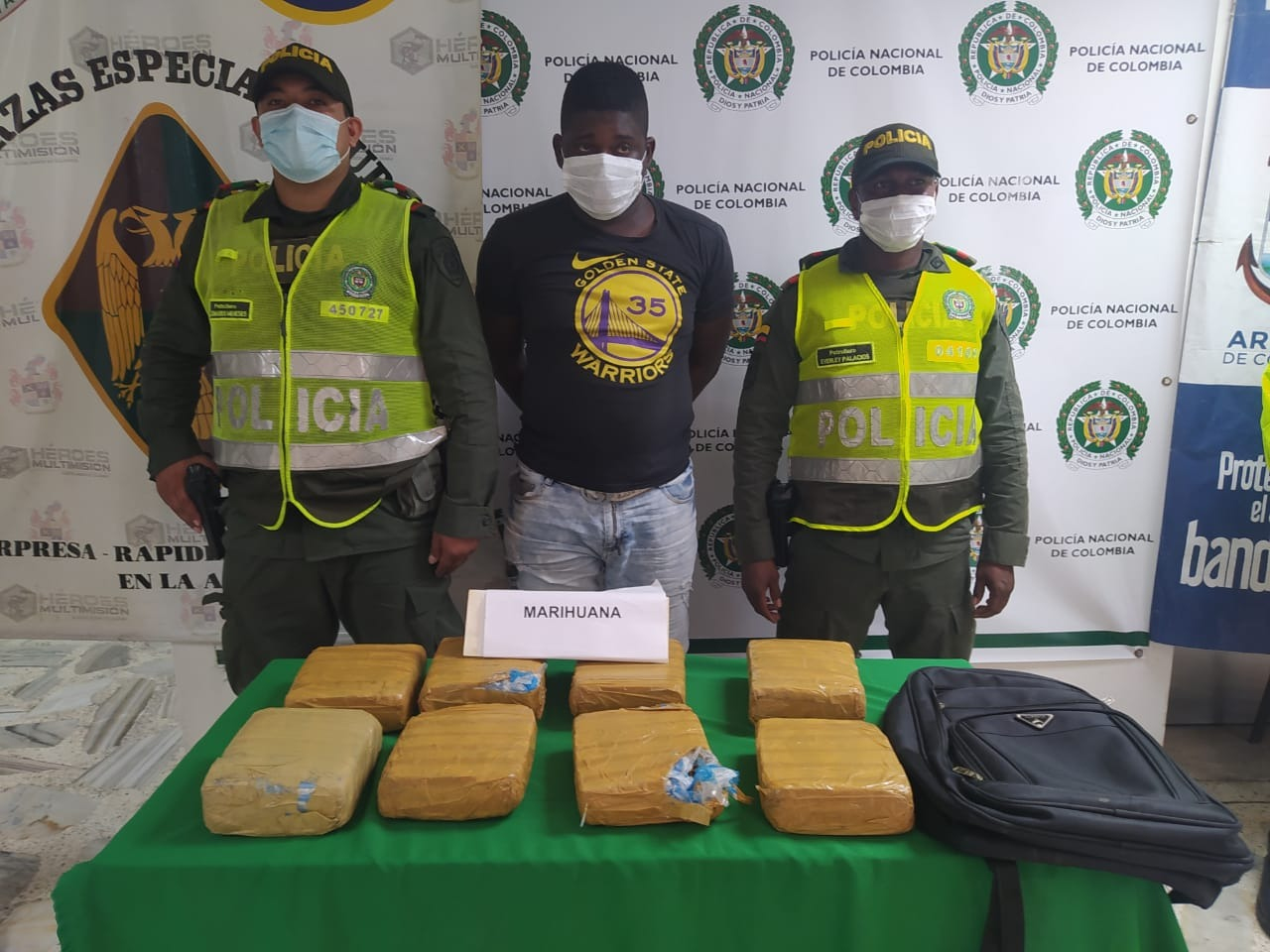 Fue judicializado un hombre por transportar más de 7 kilos de marihuana en un morral  