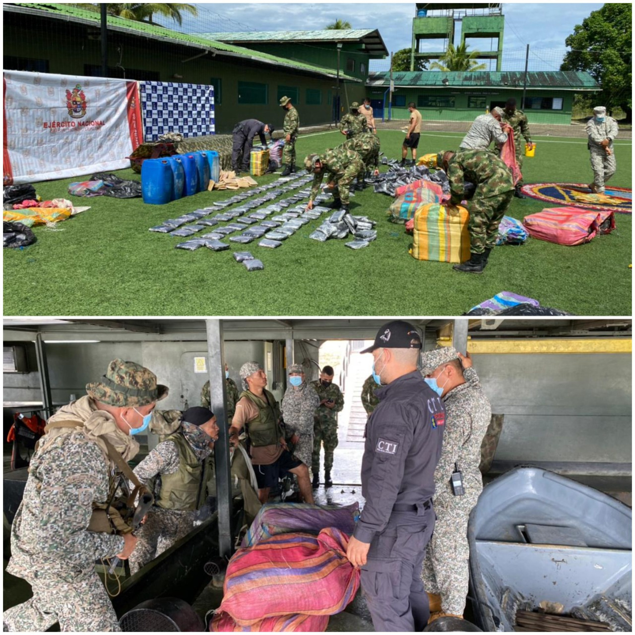 Fiscalía, Armada y Ejército incautan más 561 kilos de marihuana en zona marítima cercana a Guapi, Cauca