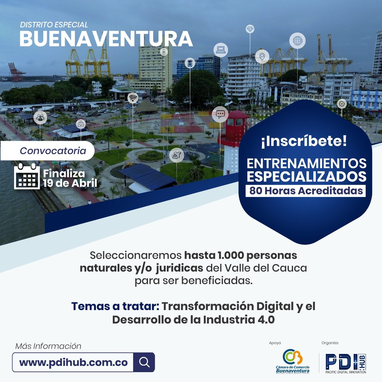 Convocatoria para entrenamientos especializados en transformación digital y transferencia tecnológica de la industria 4.0