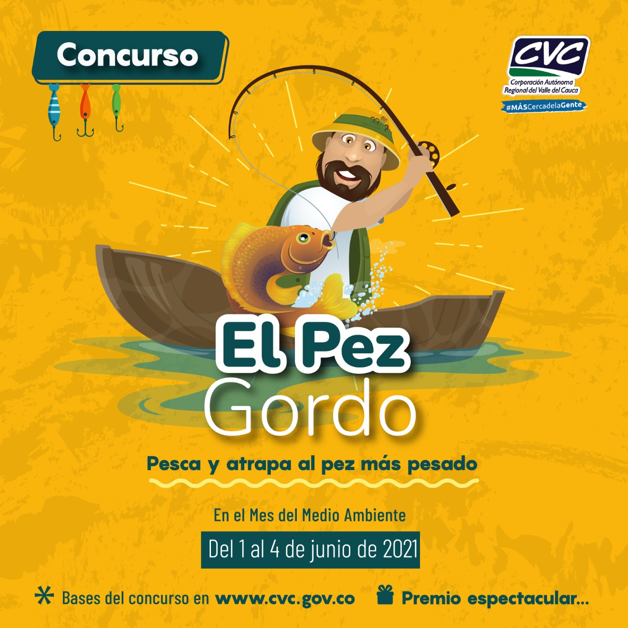 Concurso para pescadores, participa en la jornada de pesca y gánate 500.000 pesos en efectivo