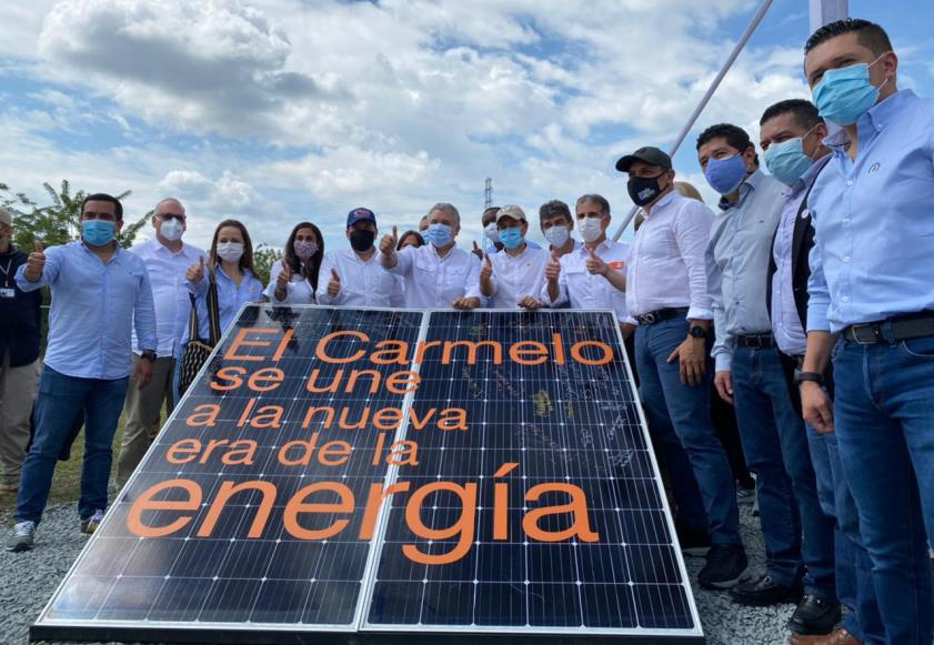 El presidente de la República, Iván Duque Márquez, visita Celsia Solar El Carmelo, la granja que suma energía limpia para la reactivación de Colombia