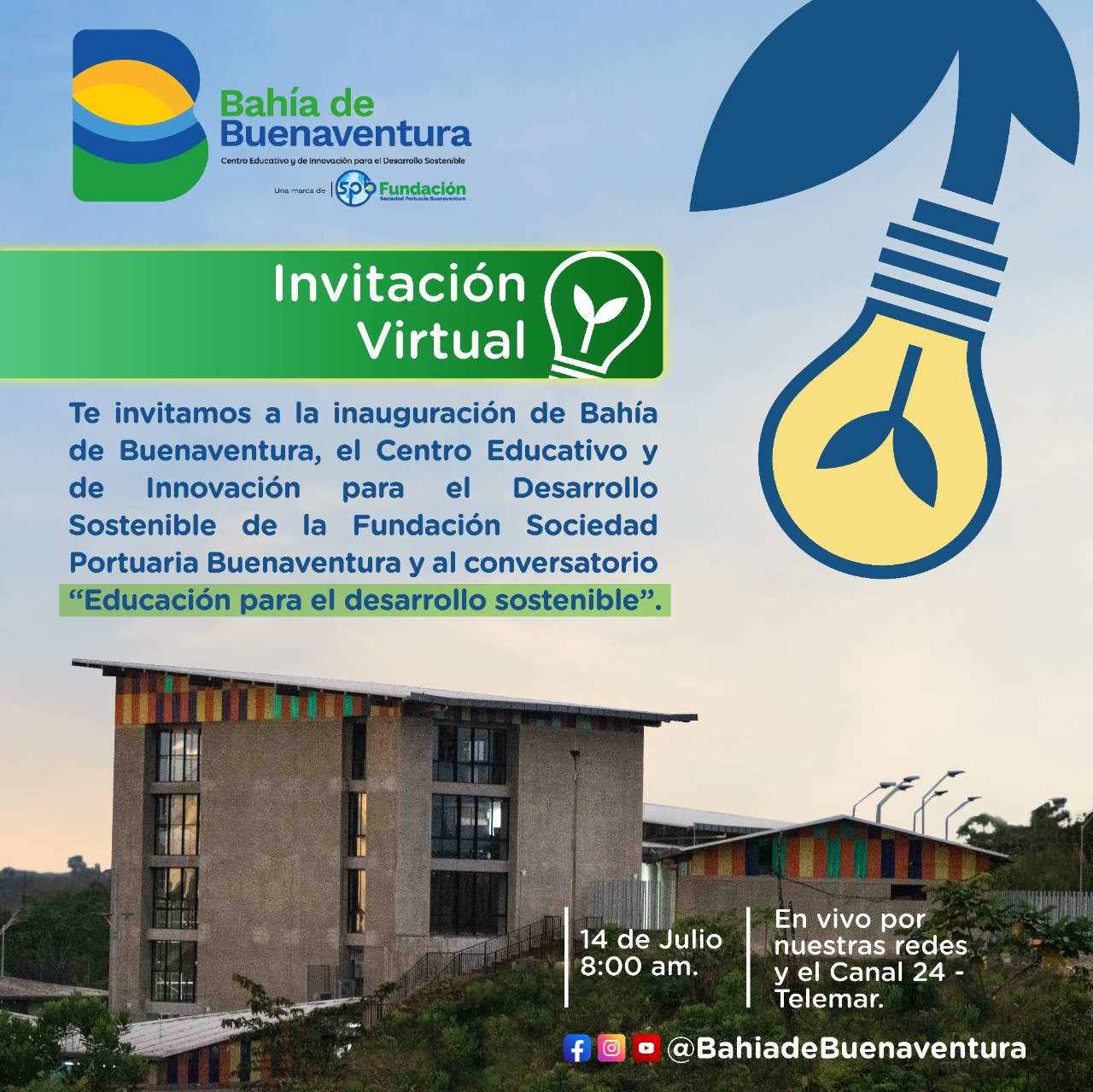 Bahía de Buenaventura, el centro educativo y de innovación para el desarrollo sostenible, abrirá sus puertas