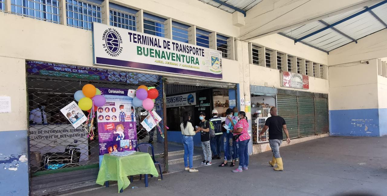 La Terminal de Transportes de Buenaventura continúa campaña de prevención contra la COVID-19